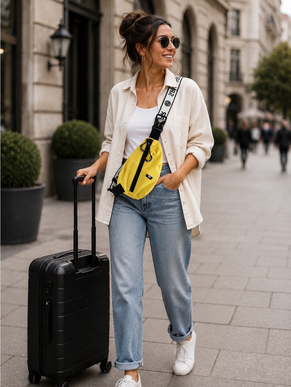 FESTIBAX Unisex Stylish Yellow Crossbody Sling Bag